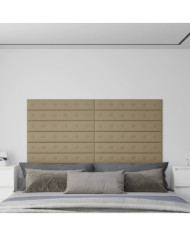Panneaux muraux 12 pcs Cappuccino 90x15 cm Similicuir 1,62 m² | Mobilier & Déco