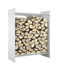 Portant de bois de chauffage Blanc 80x35x100 cm Verre trempé | Mobilier & Déco
