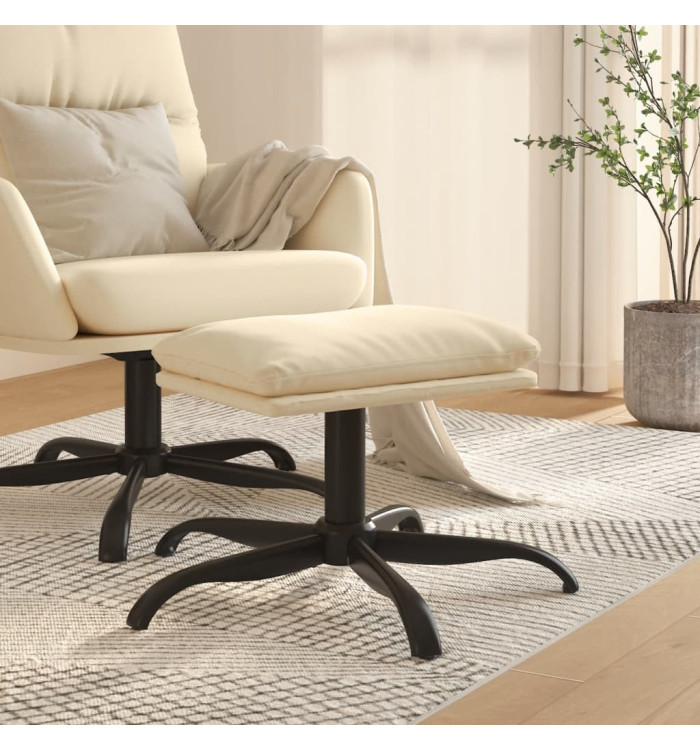 Repose-pied Crème 60x60x36 cm Tissu | Mobilier & Déco