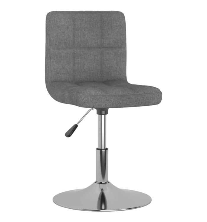Chaise pivotante à manger Gris clair Tissu | Mobilier & Déco