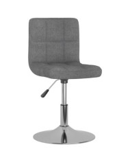 Chaise pivotante à manger Gris clair Tissu | Mobilier & Déco