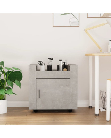 Chariot de bureau Gris béton 60x45x60 cm Bois d'ingénierie | Mobilier & Déco