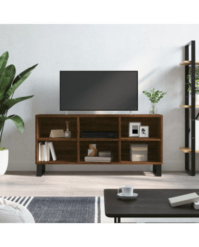 Meuble TV chêne marron 103,5x30x50 cm bois d'ingénierie | Mobilier & Déco