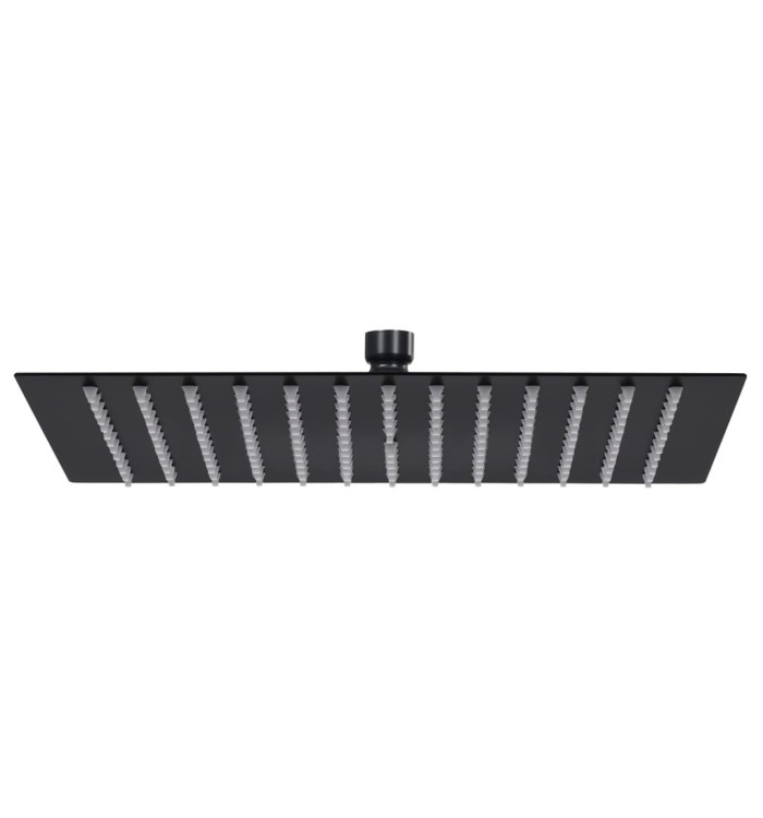 Pomme de douche pluie Acier inoxydable 25x25 cm Carrée Noir | Mobilier & Déco