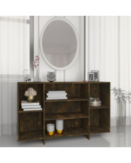 Buffet chêne fumé 120x30x75 cm bois d'ingénierie | Mobilier & Déco