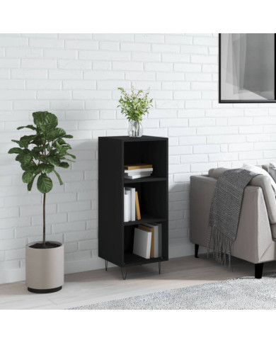 Buffet noir 34,5x32,5x90 cm bois d'ingénierie | Mobilier & Déco