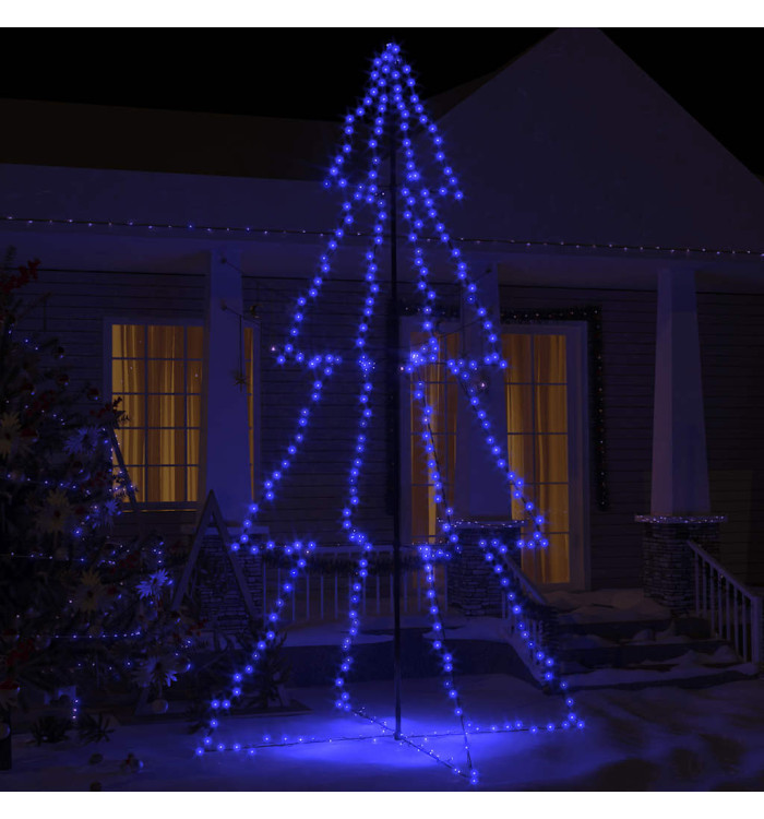 Arbre de Noël cône 360 LED d'intérieur/d'extérieur 143x250 cm | Mobilier & Déco