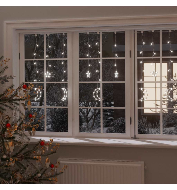 Guirlande lumineuse étoile et lune avec télécommande 138 LED | Mobilier & Déco