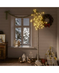 Sapin de Noël 200 LED blanc chaud Saule 2,2 m Int/Ext | Mobilier & Déco