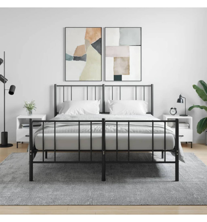 Tables de chevet 2 pcs blanc brillant 40x35x47,5 cm | Mobilier & Déco