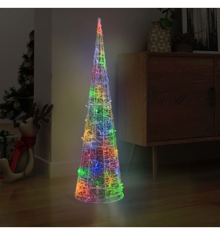 Cône lumineux décoratif pyramide à LED Acrylique Coloré 120 cm | Mobilier & Déco