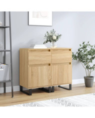 Buffets 2 pcs chêne sonoma 40x35x70 cm bois d'ingénierie | Mobilier & Déco