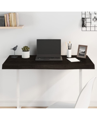 Dessus de table marron foncé bois chêne massif traité | Mobilier & Déco