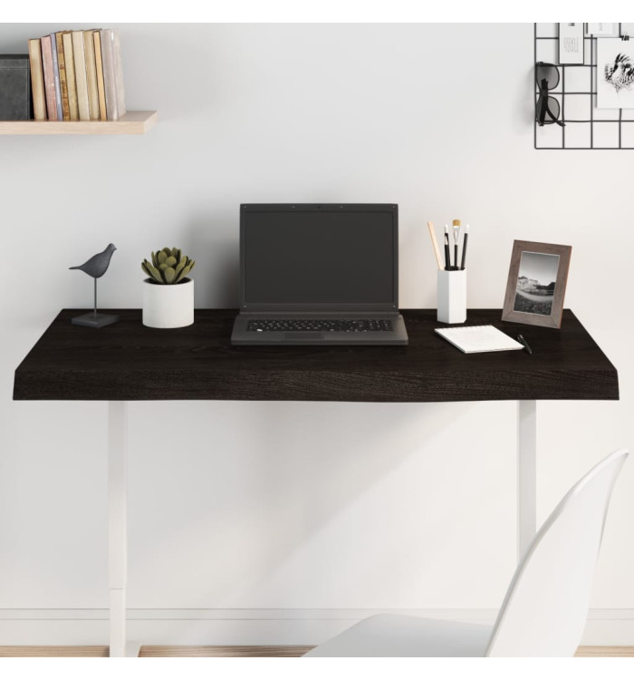 Dessus de table marron foncé bois chêne massif traité | Mobilier & Déco