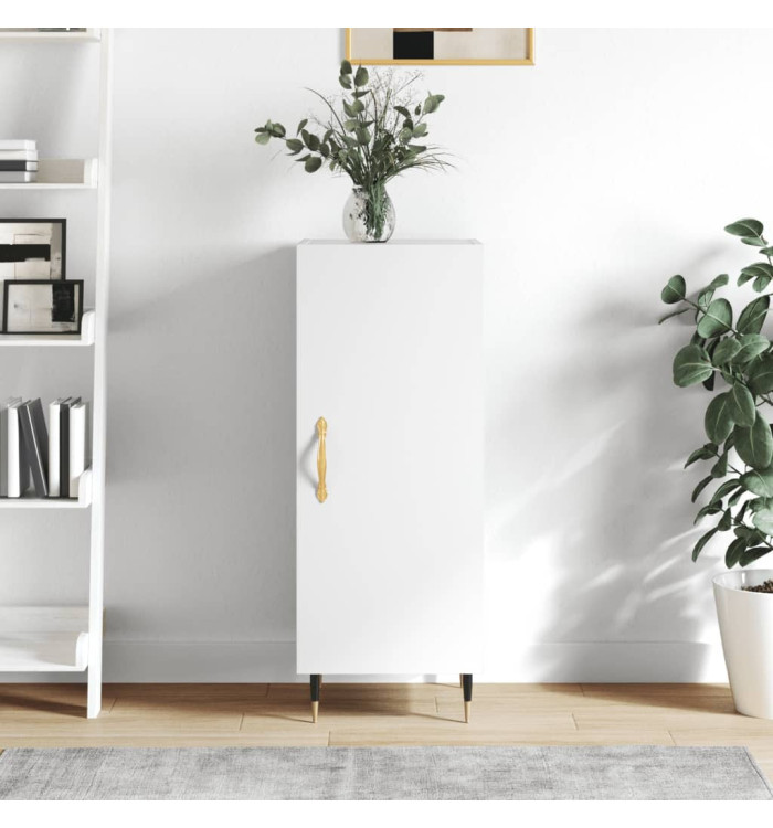 Buffet Blanc brillant 34,5x34x90 cm Bois d'ingénierie | Mobilier & Déco