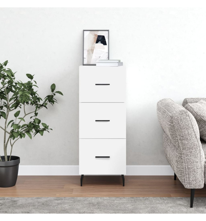Buffet blanc 34,5x34x90 cm bois d'ingénierie | Mobilier & Déco