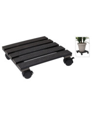 ProGarden Chariot à plantes carré 29x29 cm gris | Mobilier & Déco