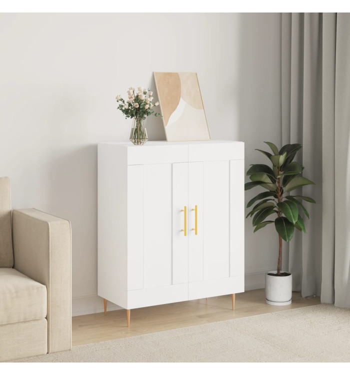 Buffet blanc 69,5x34x90 cm bois d'ingénierie | Mobilier & Déco