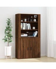 Buffet haut Chêne marron Bois d'ingénierie | Mobilier & Déco