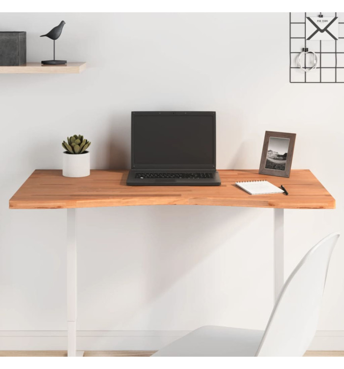 Dessus de bureau 100x(45-50)x2,5 cm bois massif de hêtre | Mobilier & Déco