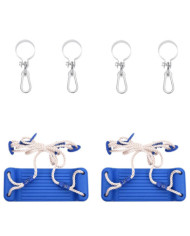 Sièges de balançoire avec cordes 2 pcs bleu 38x16 cm PE | Mobilier & Déco