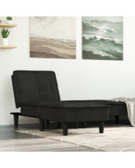 Chaise longue noir velours | Mobilier & Déco