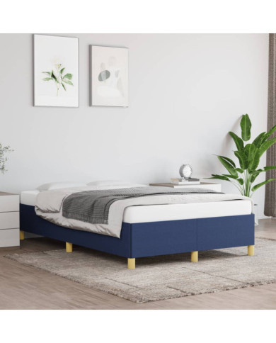 Cadre de lit sans matelas bleu 120x200 cm tissu | Mobilier & Déco