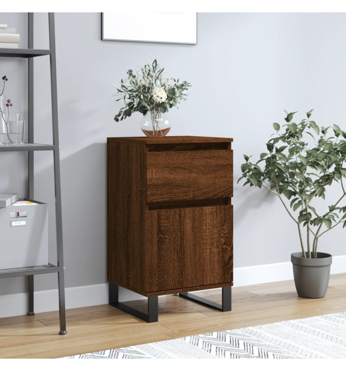 Buffet chêne marron 40x35x70 cm bois d'ingénierie | Mobilier & Déco