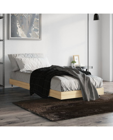 Cadre de lit sans matelas chêne sonoma 75x190 cm | Mobilier & Déco