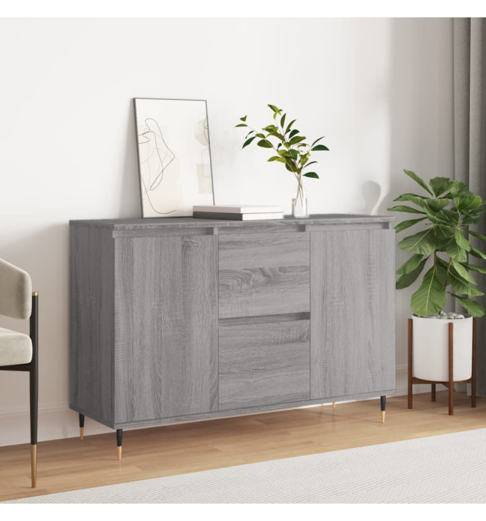 Buffet sonoma gris 104x35x70 cm bois d'ingénierie | Mobilier & Déco