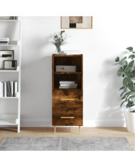 Buffet Chêne fumé 34,5x34x90 cm Bois d'ingénierie | Mobilier & Déco