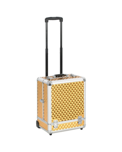 Chariot à maquillage 35x29x45 cm Doré Aluminium | Mobilier & Déco