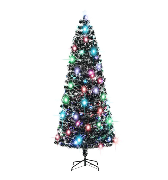 Arbre de Noël pré-éclairé avec support 240 cm fibre optique | Mobilier & Déco