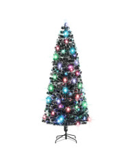 Arbre de Noël pré-éclairé avec support 240 cm fibre optique | Mobilier & Déco