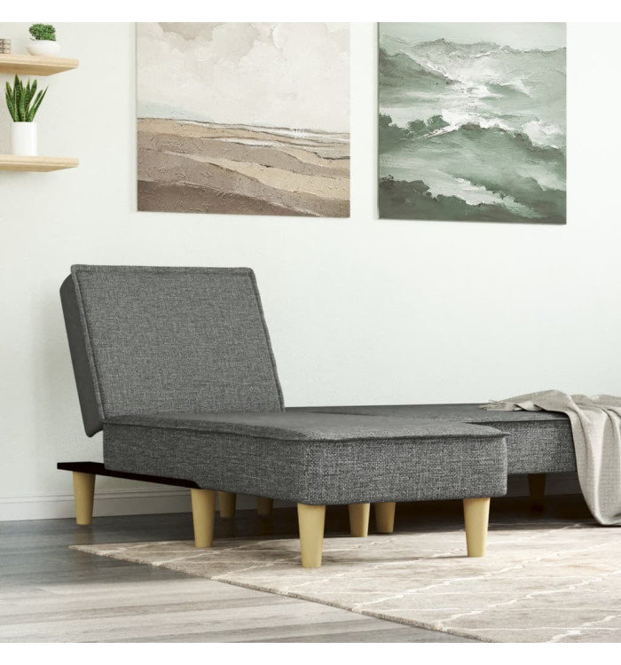 Chaise longue gris foncé tissu | Mobilier & Déco