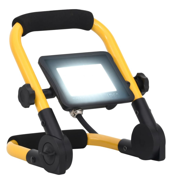Projecteur à LED avec poignée 20 W Blanc froid | Mobilier & Déco