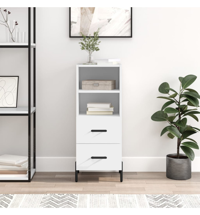 Buffet blanc 34,5x34x90 cm bois d'ingénierie | Mobilier & Déco