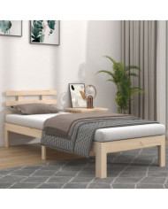 Cadre de lit sans matelas bois massif 100x200 cm | Mobilier & Déco