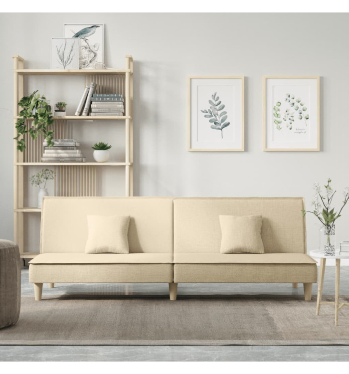 Canapé-lit crème tissu | Mobilier & Déco
