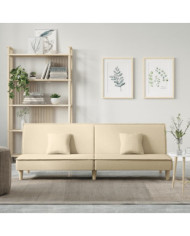 Canapé-lit crème tissu | Mobilier & Déco