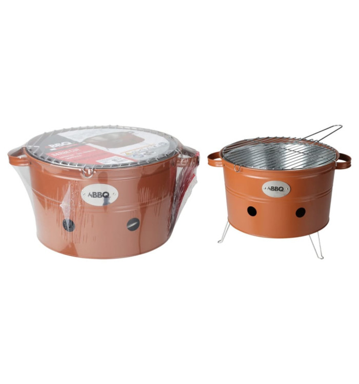 ProGarden Seau à barbecue avec 2 poignées 34,5 cm orange mat | Mobilier & Déco