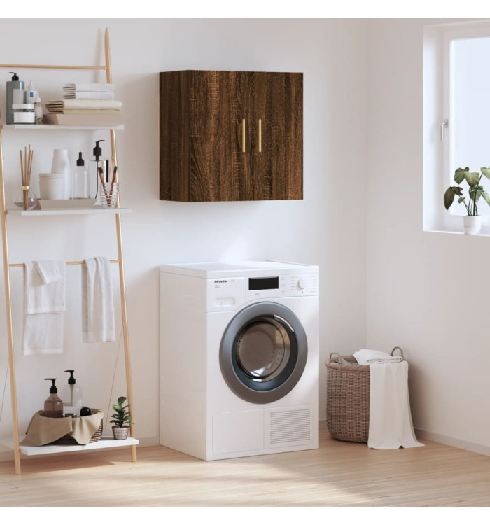 Armoire murale chêne marron 60x31x60 cm bois d'ingénierie | Mobilier & Déco