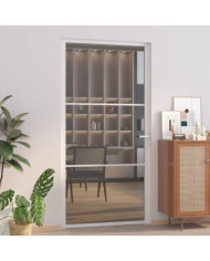 Porte intérieure 102,5x201,5 cm Blanc Verre ESG et aluminium | Mobilier & Déco