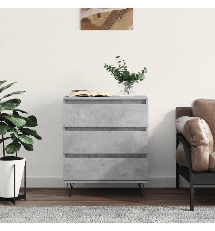 Buffet Gris béton 60x35x70 cm Bois d'ingénierie | Mobilier & Déco