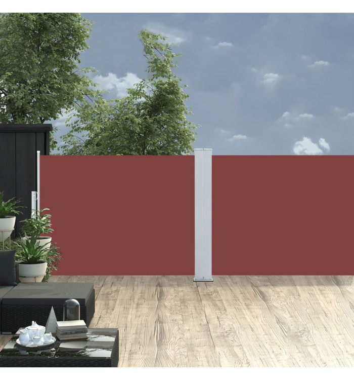 Auvent latéral rétractable Marron 120 x 1000 cm | Mobilier & Déco