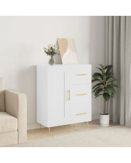 Buffet blanc 69,5x34x90 cm bois d'ingénierie | Mobilier & Déco