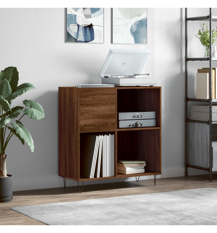 Armoire à disques chêne marron 84,5x38x89 cm bois d'ingénierie | Mobilier & Déco
