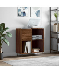 Armoire à disques chêne marron 84,5x38x89 cm bois d'ingénierie | Mobilier & Déco
