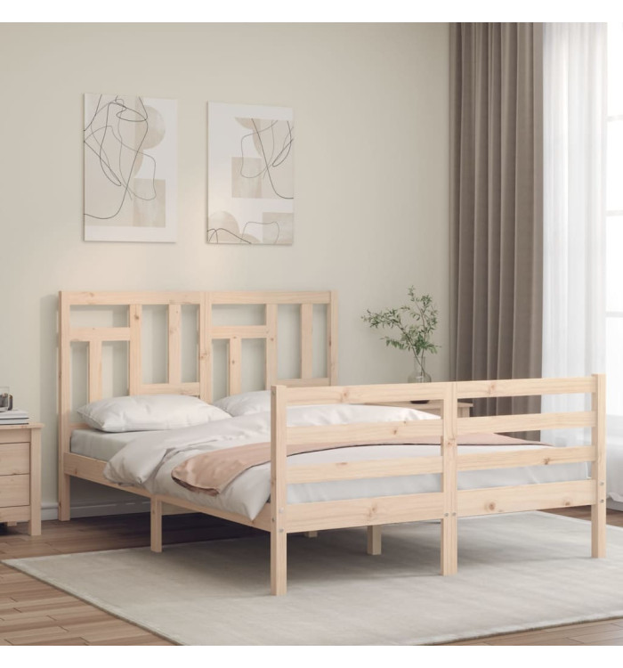 Cadre de lit sans matelas 120x200 cm bois massif | Mobilier & Déco