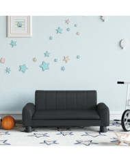 Canapé pour enfants noir 70x45x30 cm similicuir | Mobilier & Déco